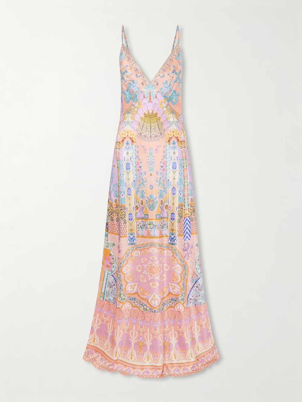 CAMILLA Printed silk-satin maxi dress - Picture 5 of 14